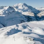 Vue du ciel des pistes de Val d'Isère